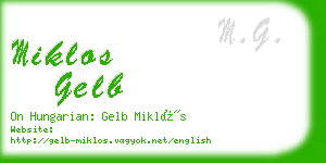 miklos gelb business card